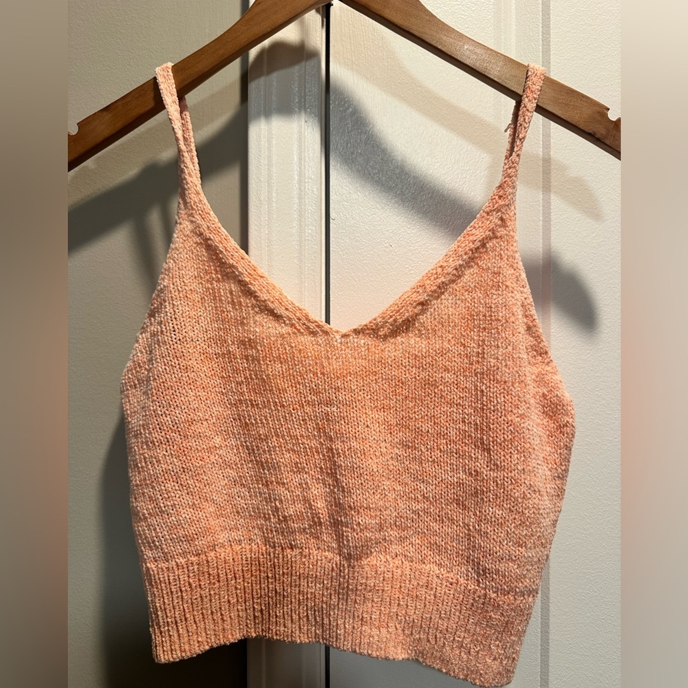 American Eagle Cropped Orange Tank Medium